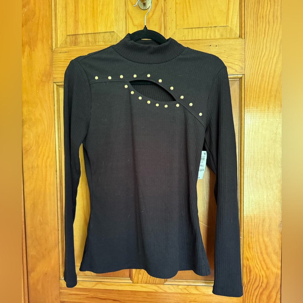 Black Studded Women's Top